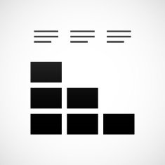 Bar Graph icon on a white background - ShadeSeries N55
