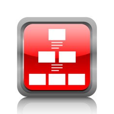 Pyramid icon on a square button - RubyRedSeries N4