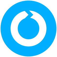 Chevron Chart icon on a round button - RoundSeries