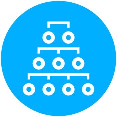 Organization Chart icon on a round button - RoundSeries