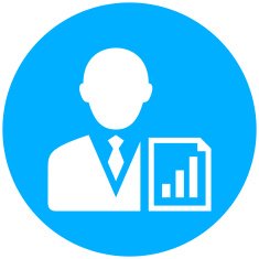 Businessman icon on a round button - RoundSeries N16