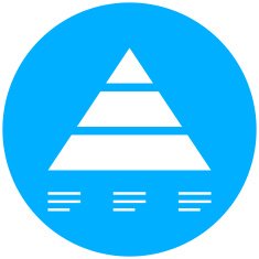Pyramid icon on a round button - RoundSeries N3