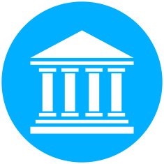 Bank icon on a round button - RoundSeries N6