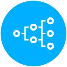Flowchart icon on a round button - RoundSeries N3