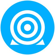 Target icon on a round button - RoundSeries