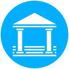 Bank icon on a round button - RoundSeries N8