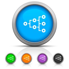 Flowchart icon on round buttons - GlossSeries N3
