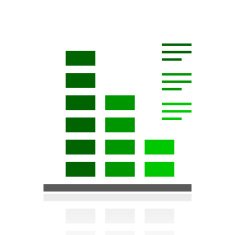 Bar Graph icon on a white background - FreshSeries N46
