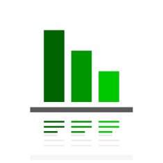 Bar Graph icon on a white background - FreshSeries N48