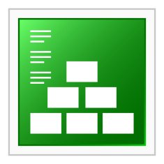 Pyramid icon on a square button - FlatSeries N2