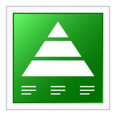 Pyramid icon on a square button - FlatSeries N3