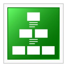 Pyramid icon on a square button - FlatSeries N4