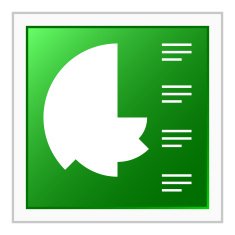 Coxcomb Chart icon on a square button - FlatSeries