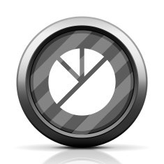 Pie Chart icon on a round button - EliteSeries