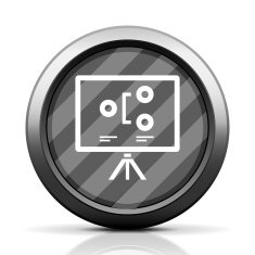Projection Screen icon on a round button - EliteSeries