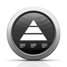 Pyramid icon on a round button - ElectSeries N3