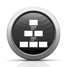 Pyramid icon on a round button - ElectSeries N4