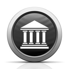 Bank icon on a round button - ElectSeries N7