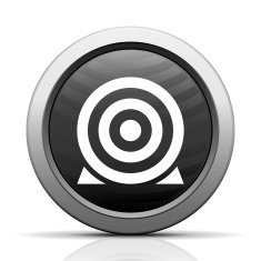 Target icon on a round button - ElectSeries