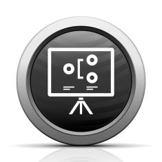 Projection Screen icon on a round button - ElectSeries