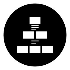 Pyramid icon on a round button - DimSeries N4