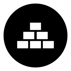 Pyramid icon on a round button - DimSeries N5