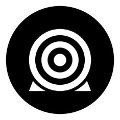 Target icon on a round button - DimSeries