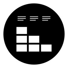 Bar Graph icon on a round button - DimSeries N54