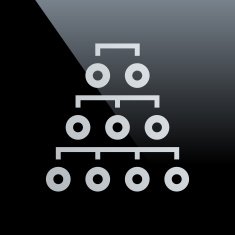 Organization Chart icon on a black background - CoreSeries