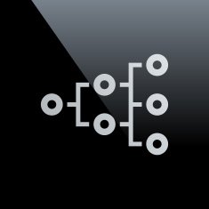 Flowchart icon on a black background - CoreSeries N3