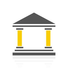 Bank icon on a white background - ColorSeries N6