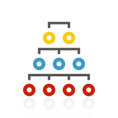 Organization Chart icon on a white background - ColorSeries
