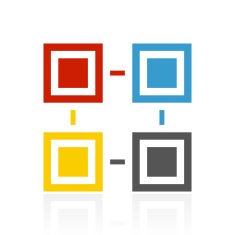 Flowchart icon on a white background - ColorSeries N2