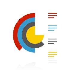 Coxcomb Chart icon on a white background - ColorSeries