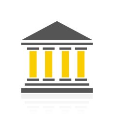 Bank icon on a white background - ColorSeries N7