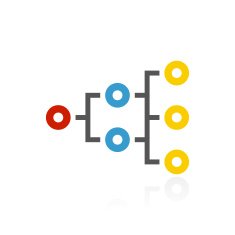 Flowchart icon on a white background - ColorSeries N3