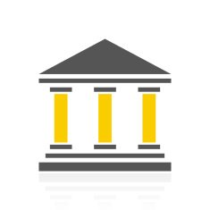 Bank icon on a white background - ColorSeries N8
