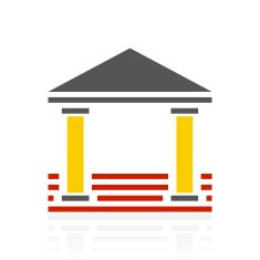 Bank icon on a white background - ColorSeries N9