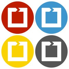 Chevron Chart icon on circle buttons - CircleSeries N2
