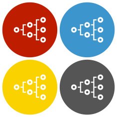 Flowchart icon on circle buttons - CircleSeries N3