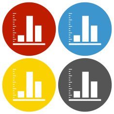 Bar Graph icon on circle buttons - CircleSeries N10