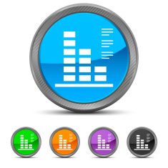 Bar Graph icon on circle buttons - CircledSeries N5