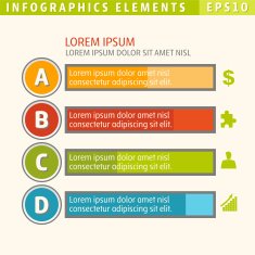 Colourful Infographic Timeline Elements Set N10