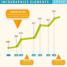 Colourful Infographic Timeline Elements Set N15