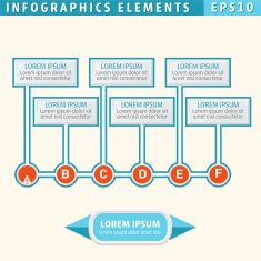 Colourful Infographic Timeline Elements Set N18