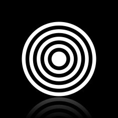 Target icon on a black background - White Series