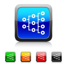 Organization Chart icon on color buttons - Style Series