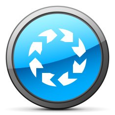 Chevron Chart icon on a round button - Bright Series N2