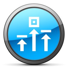 Logistics icon on a round button - Bright Series
