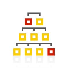 Organization Chart icon on a white background - Color Series